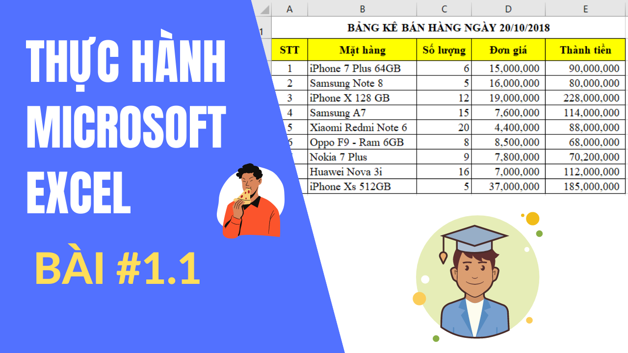 Thực Hành Excel 2016 - Bài #1.1